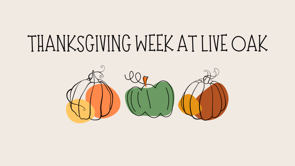 Thanksgiving Week at Live Oak